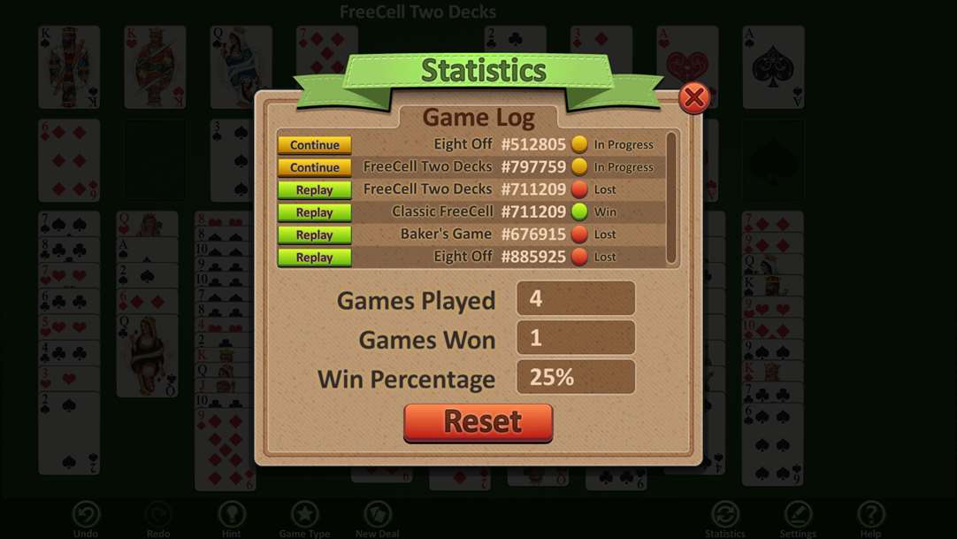 FreeCell Two Decks Solitaire - Play Online